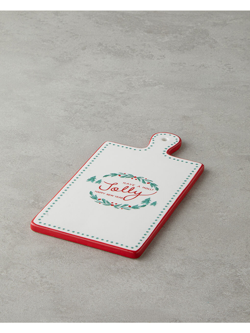 Joy Dolomite Sunumluk 24x13 cm Beyaz - Kırmızı-1