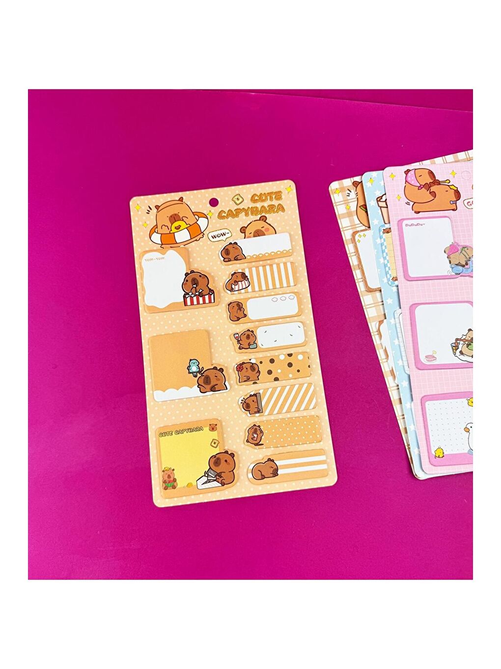 BAM HEDİYELİK EŞYA Capybara Tasarımlı Post it Seti - 3