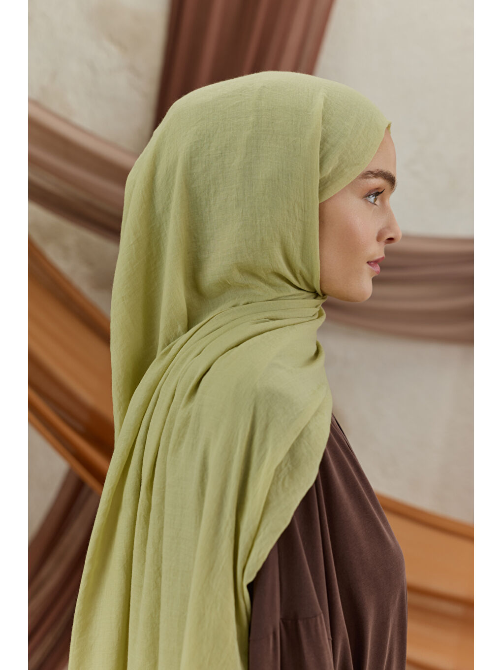 Soft Line Pamuk Şal Uçuk Yeşil-2