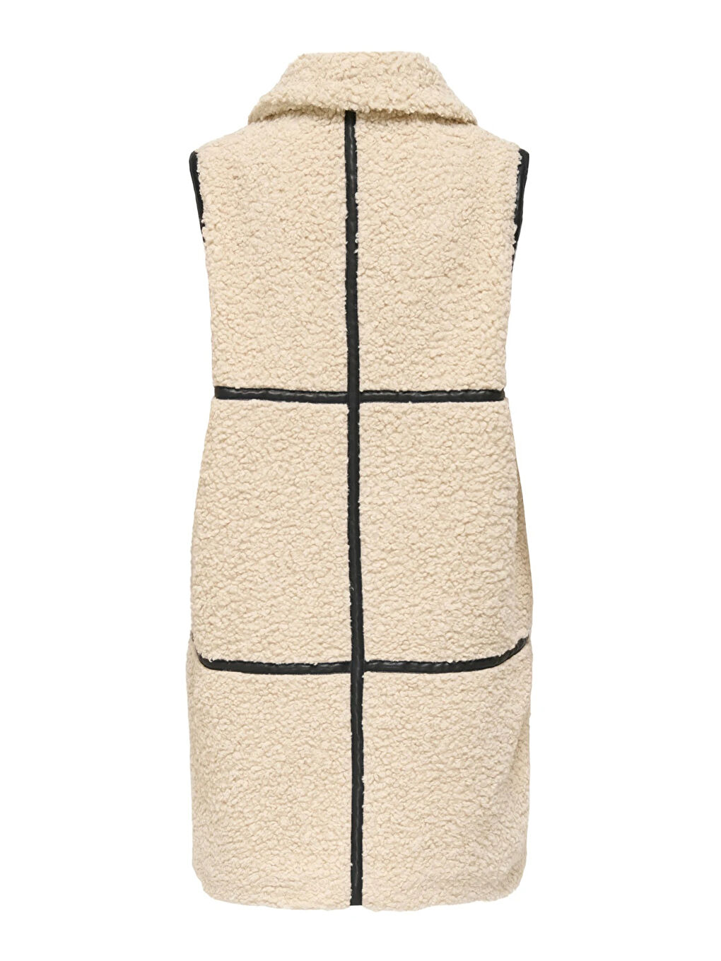 Bej Onlparis Regular Fermuarlı Uzun Kadın Yelek 15349407-1