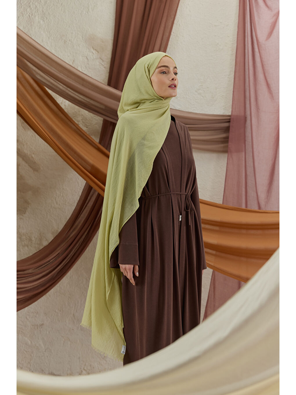 Soft Line Pamuk Şal Uçuk Yeşil-4