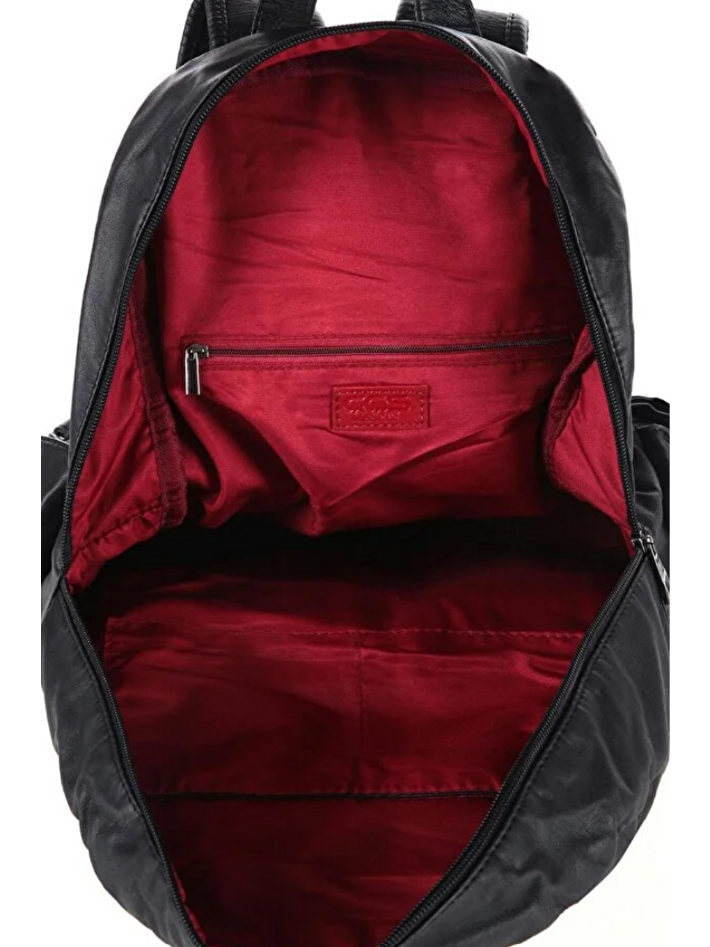 Siyah Çok Gözlü Deri Görünümlü Ayıcıklı Günlük Sırt Çantası 17449-3