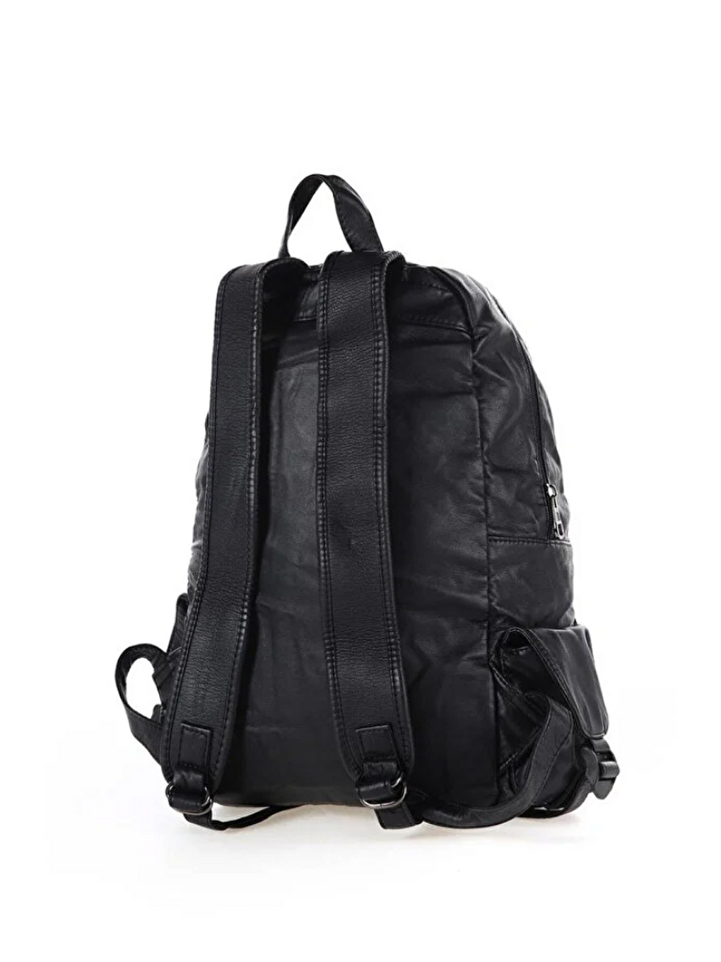 Siyah Çok Gözlü Deri Görünümlü Ayıcıklı Günlük Sırt Çantası 17449-4