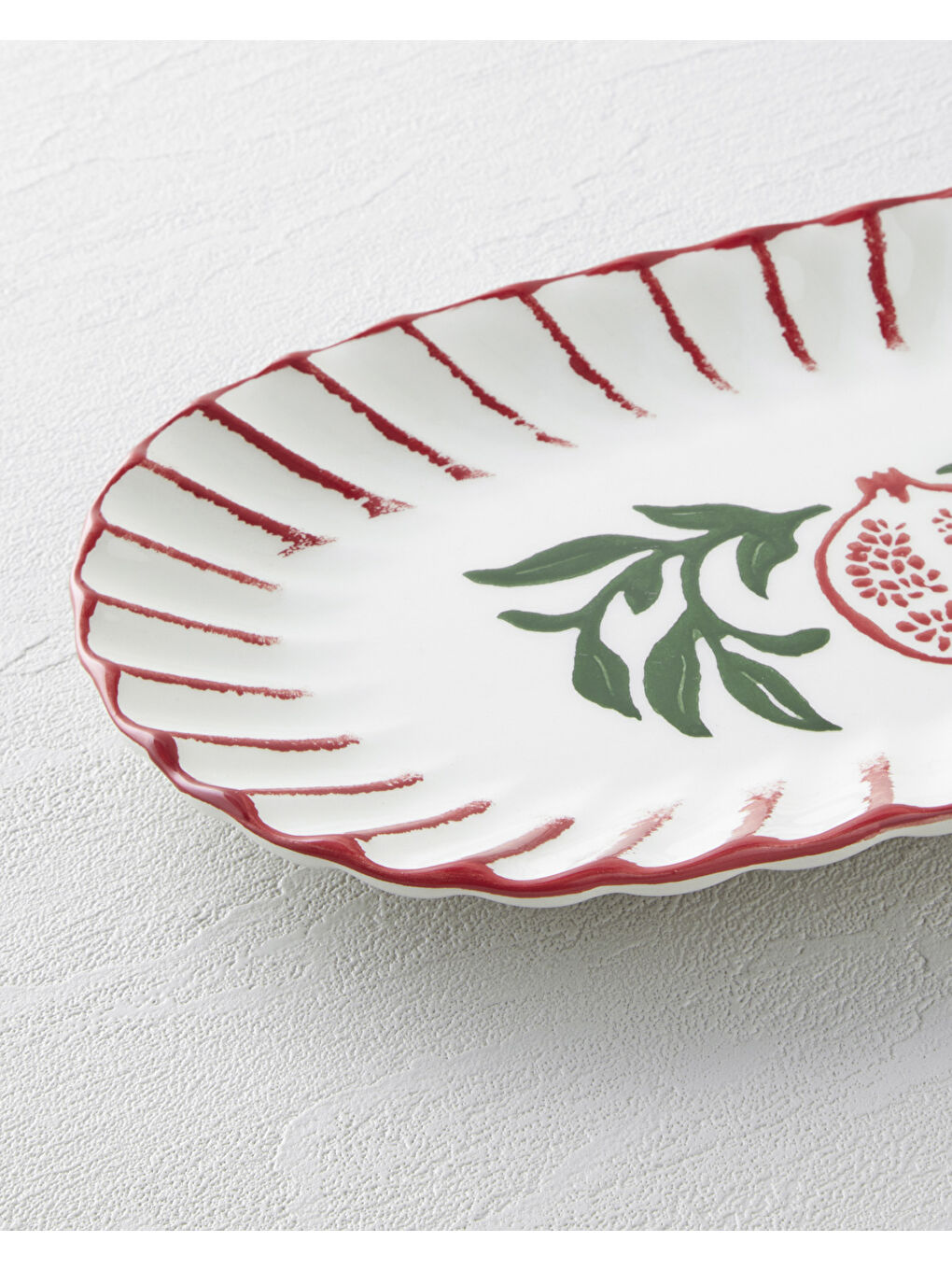 Etna Seramik Kayık Tabak 28,5x15,5 cm Kırmızı-2