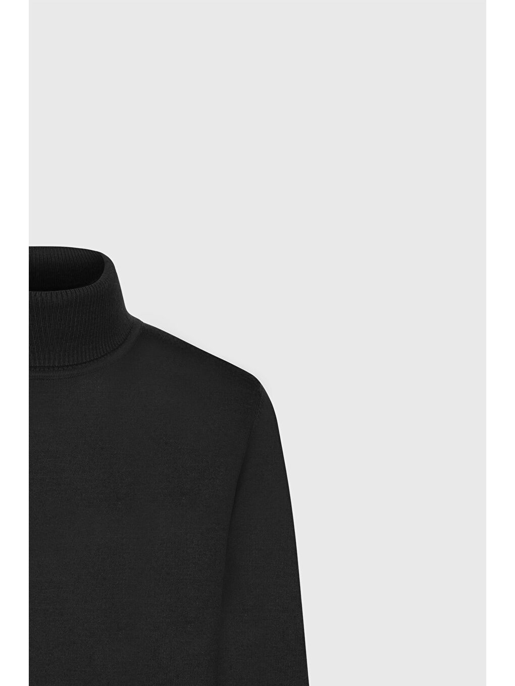 Erkek Siyah Tüylenme Yapmayan Anti Pilling Özellikli Standart Fit Tam Balıkçı Yaka Triko-6