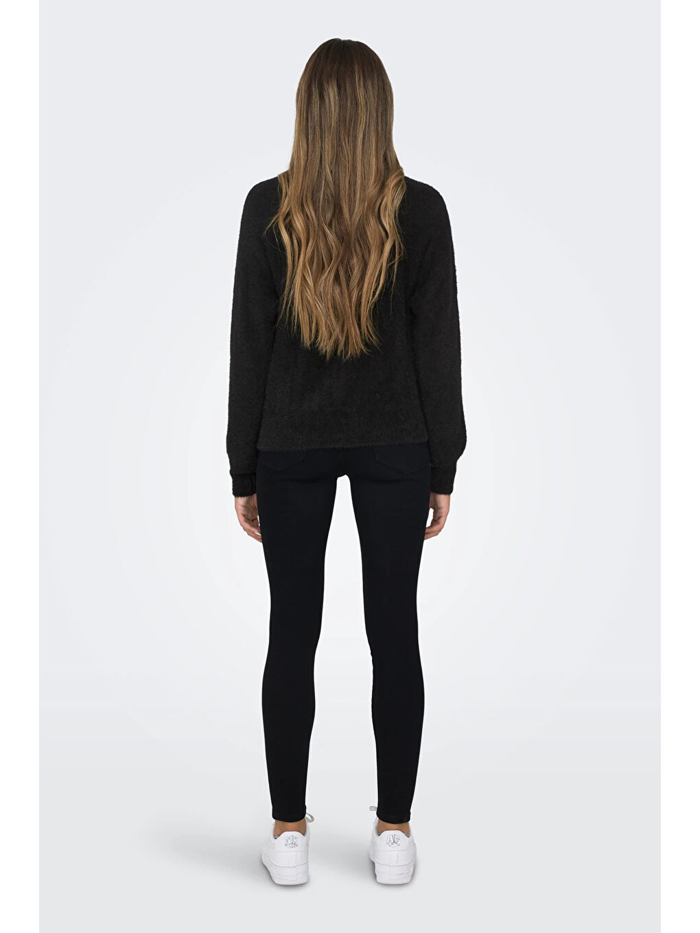 Siyah Onlella Regular Fit Örme V Yaka Kadın Hırka 15259564-1