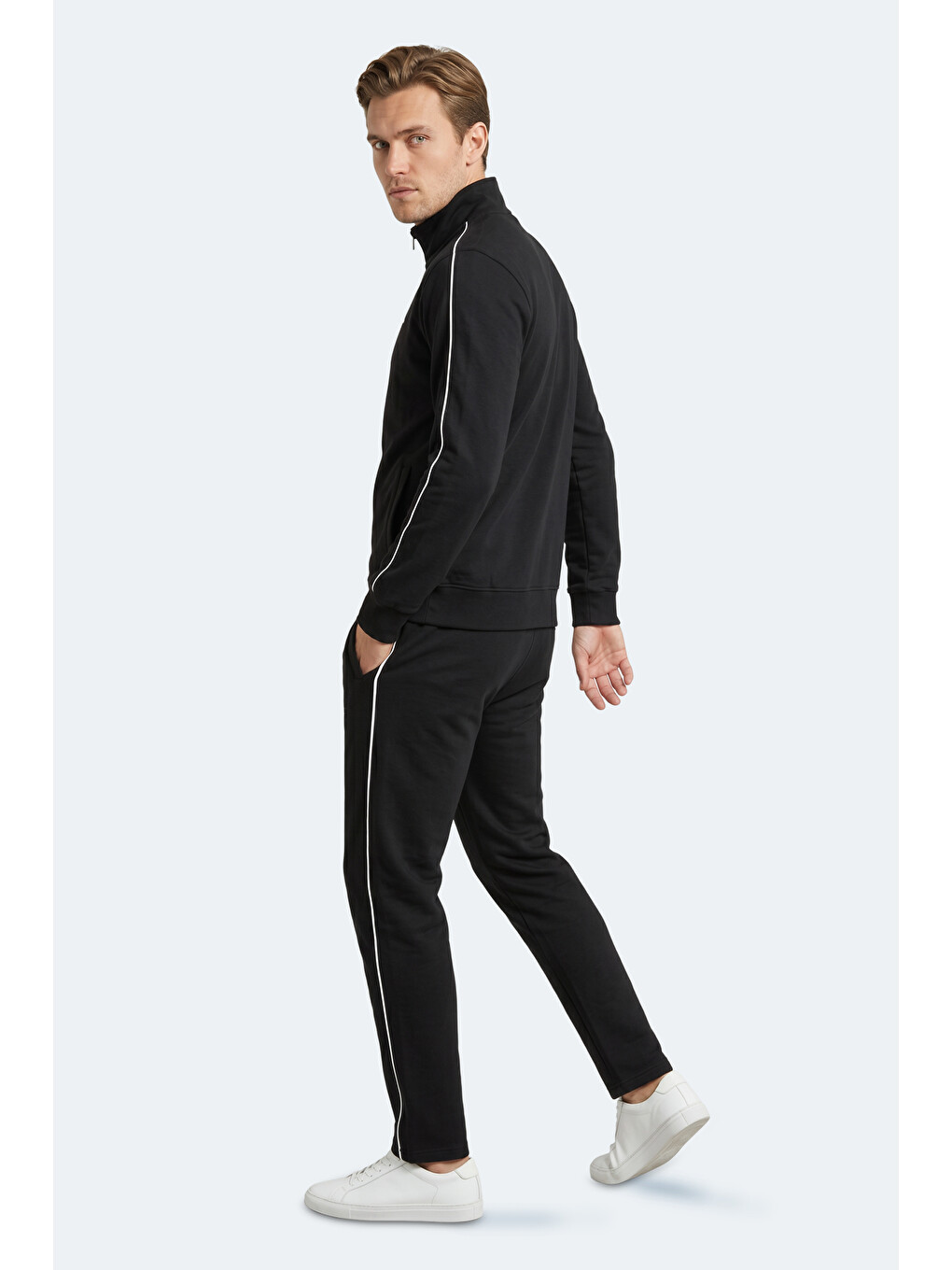 BLOWBACK Erkek Slim Fit Siyah Eşofman Takımı-5