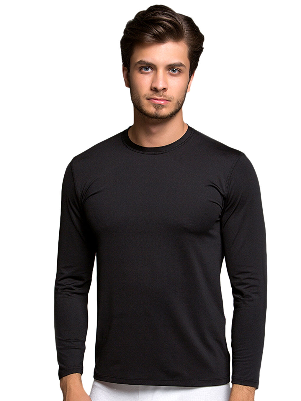 Siyah Microfiber Uzun Kollu Fanila SİYAH