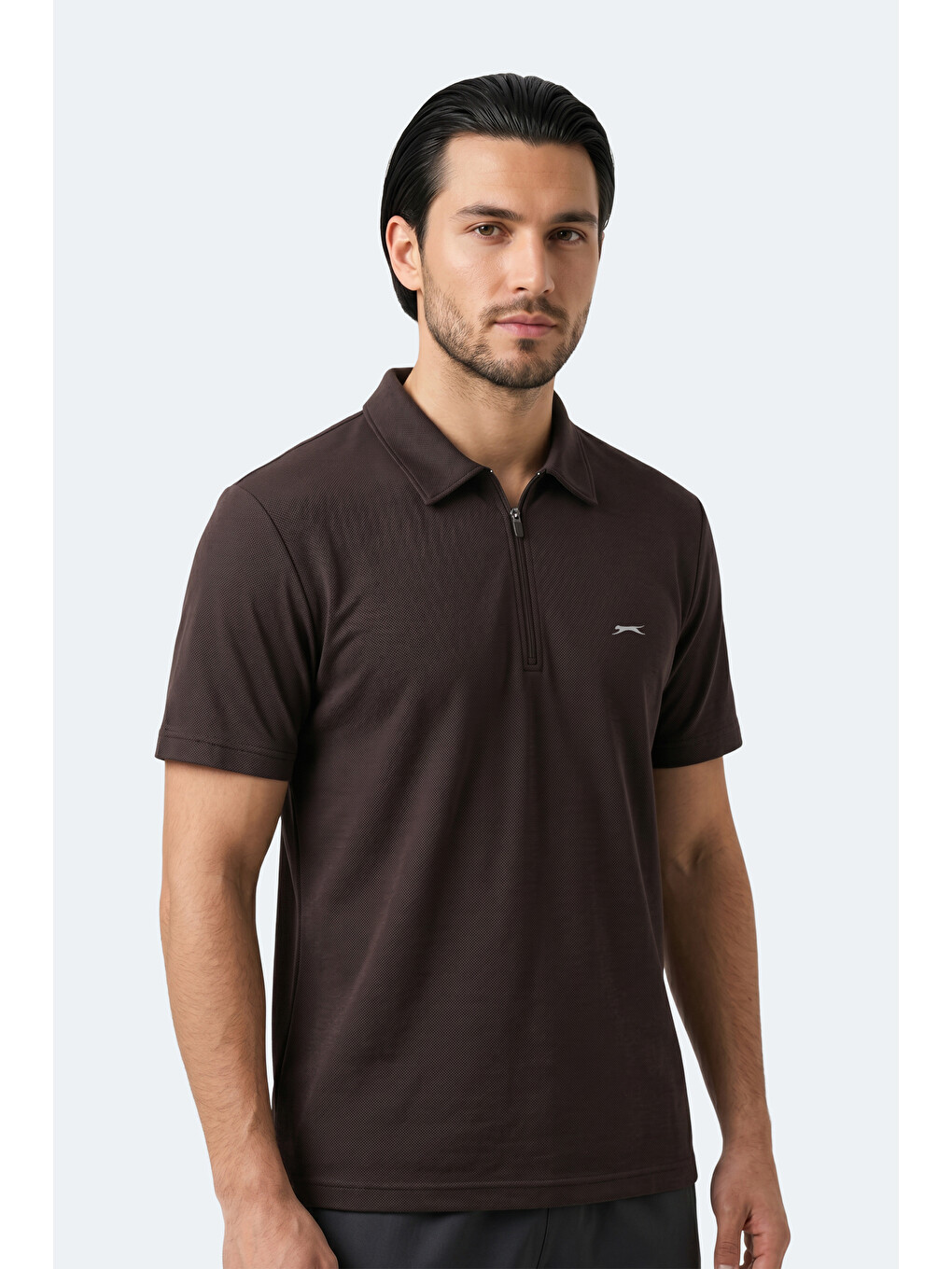 Kahverengi KHAN Erkek Polo Yaka Kahve Tişört-6