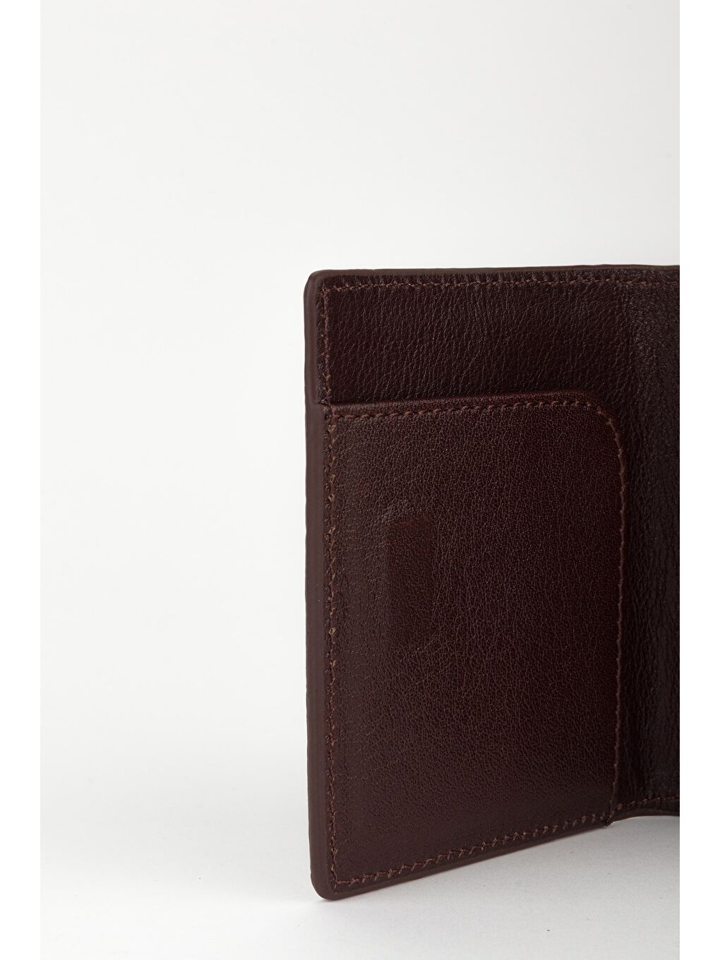 Kahverengi Kutulu Hakiki Deri Slim El Portföyü Kartlık Cüzdan-2