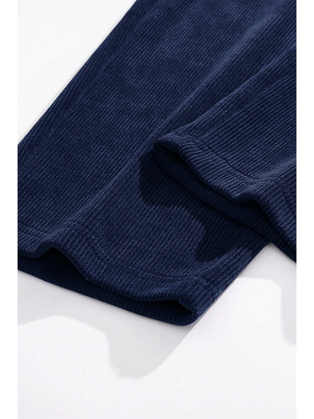 Lacivert GENIUS Erkek Pantolon Fitilli Kadife Bol Paça Oversize Pantolon-2