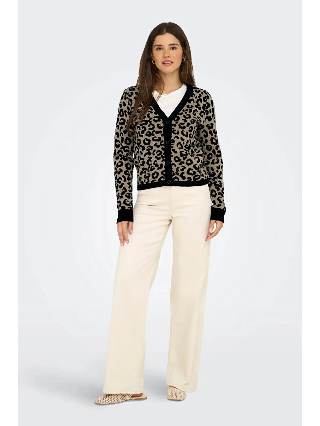 Siyah Onlleo Regular Fit V Yaka Kadın Hırka 15349819-1