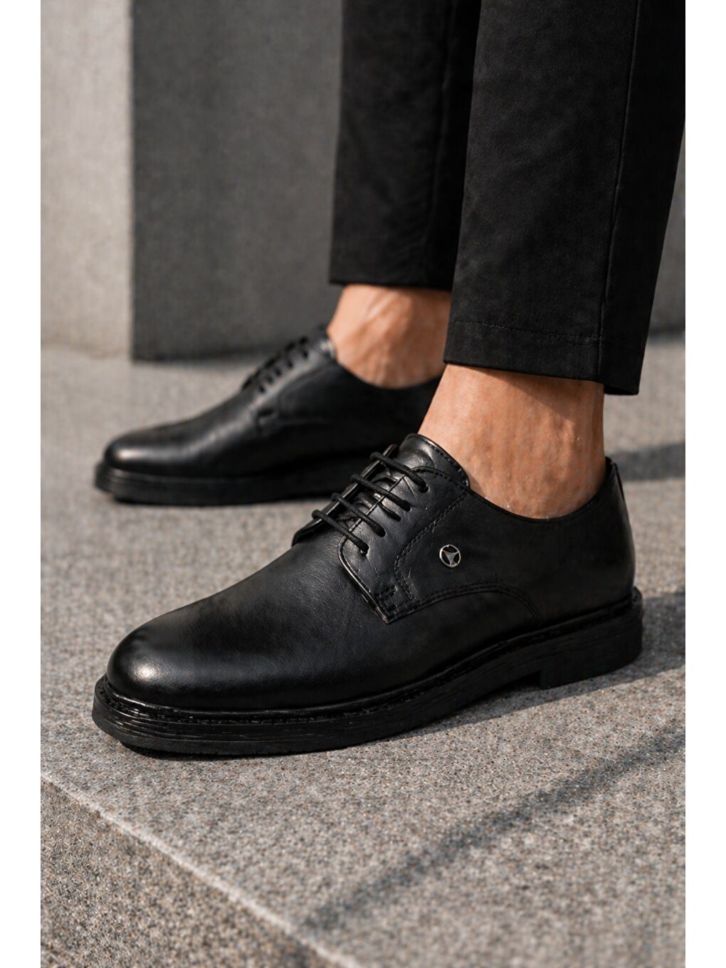 Siyah EDWIN Bağcıklı Rahat Taban Erkek Günlük Klasik Casual Ayakkabı-5