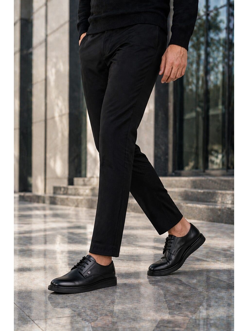 Siyah EDWIN Bağcıklı Rahat Taban Erkek Günlük Klasik Casual Ayakkabı-6