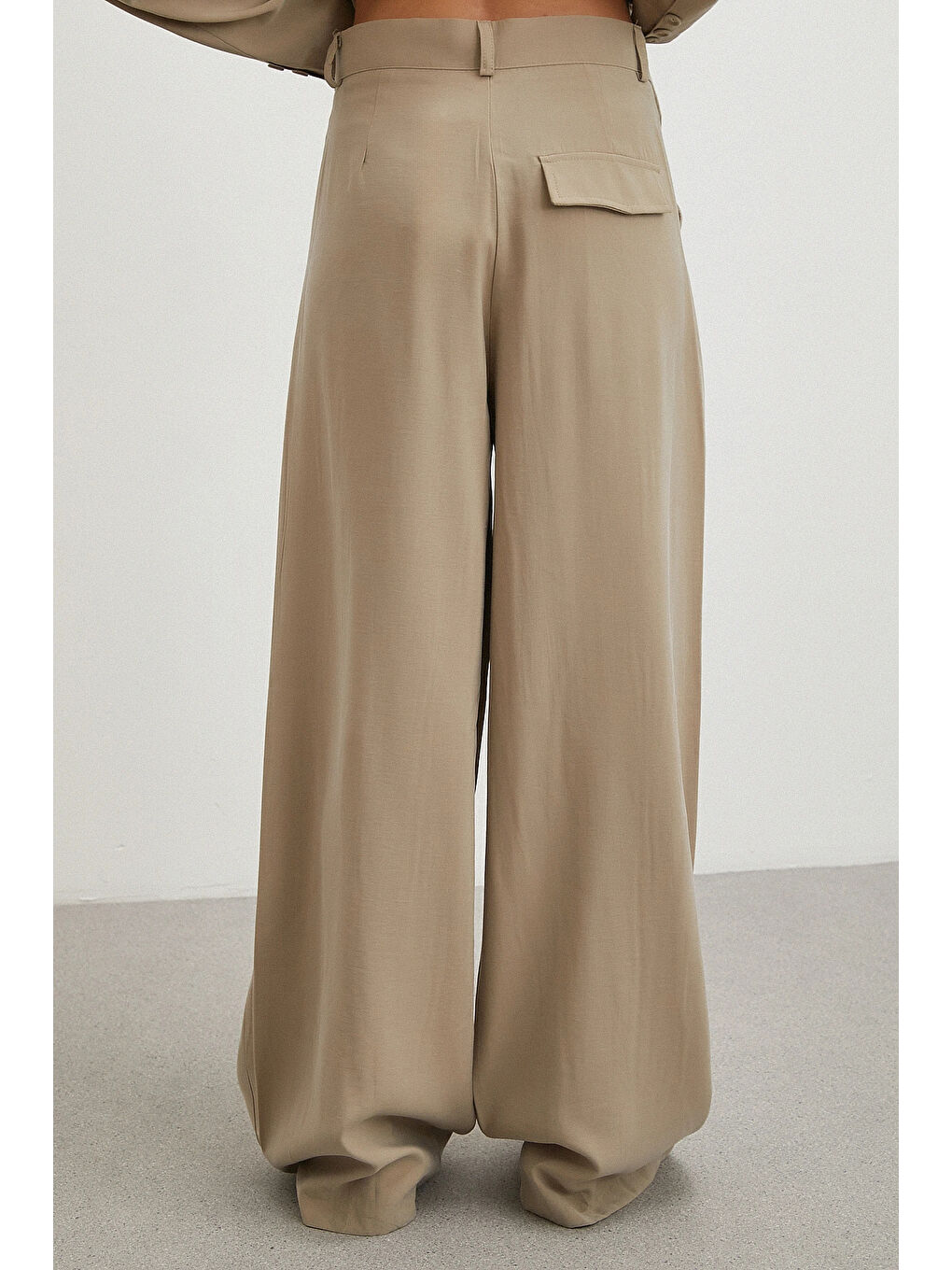 Bej Gömlek Pantolon Modal Takım Taş-5