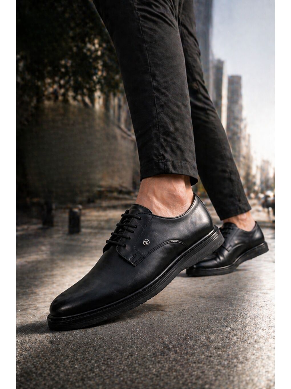 Siyah EDWIN Bağcıklı Rahat Taban Erkek Günlük Klasik Casual Ayakkabı-7