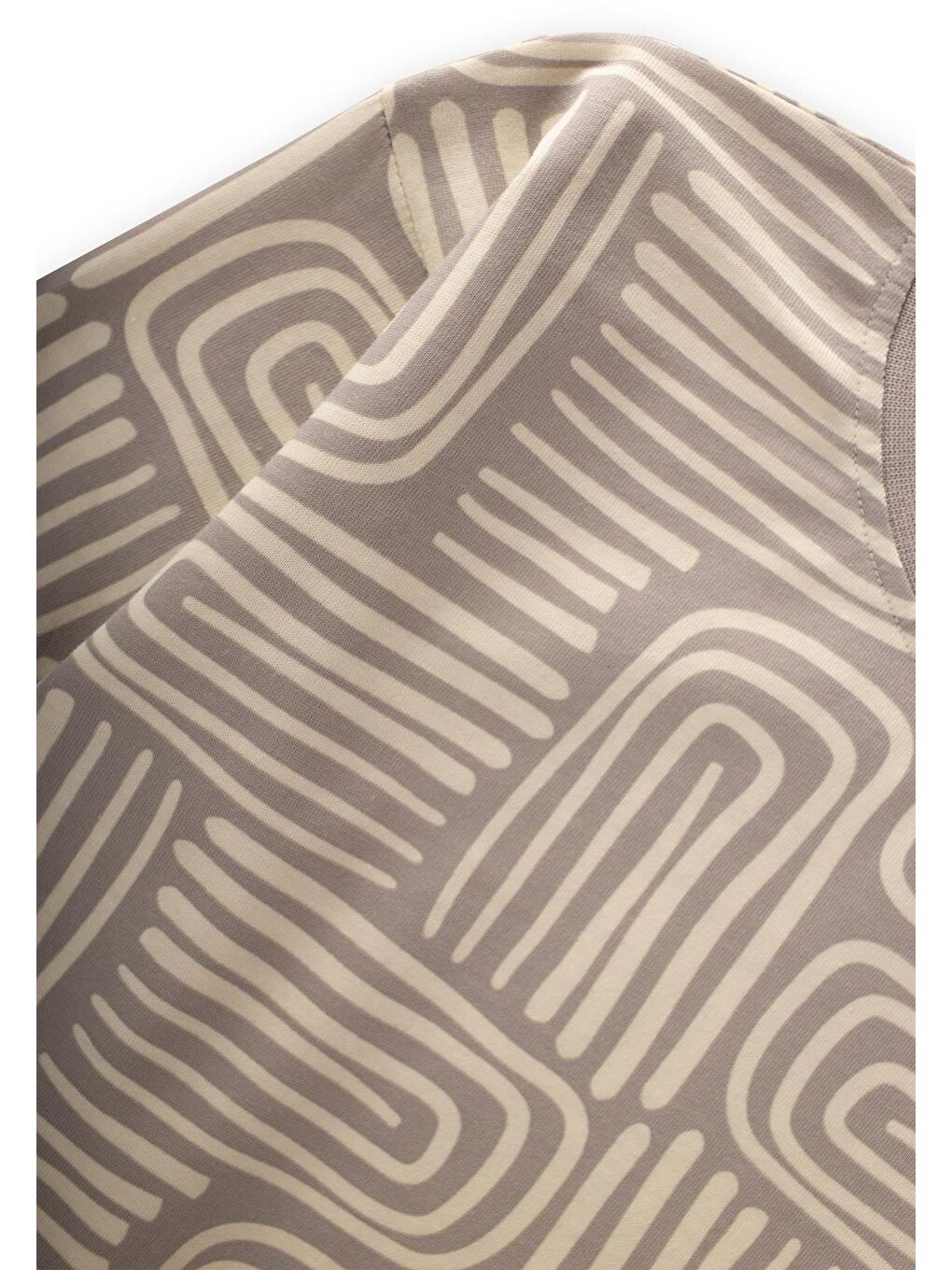 Bej Erkek Çocuk Uzun Kollu Desenli Tişört-2