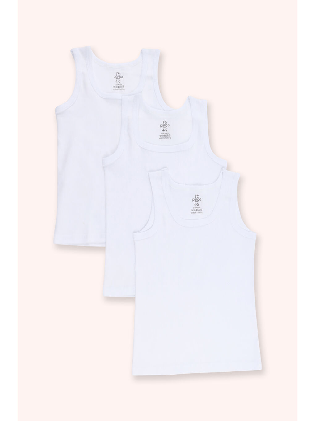 Erkek Çocuk Basic Beyaz 3'lü Atlet Seti