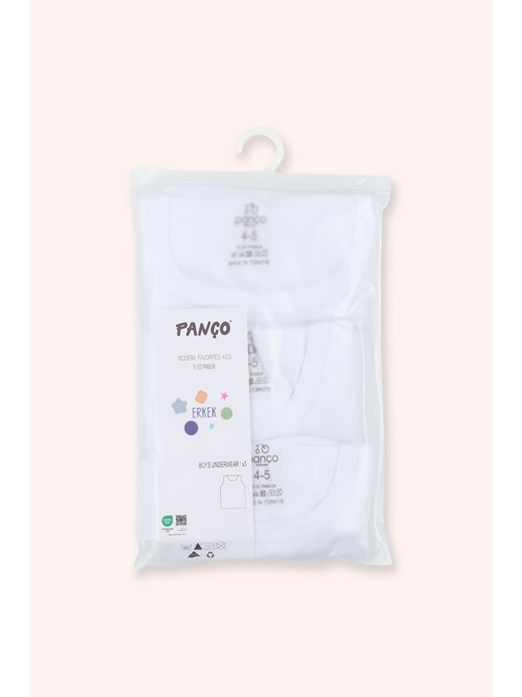 Erkek Çocuk Basic Beyaz 3'lü Atlet Seti-1