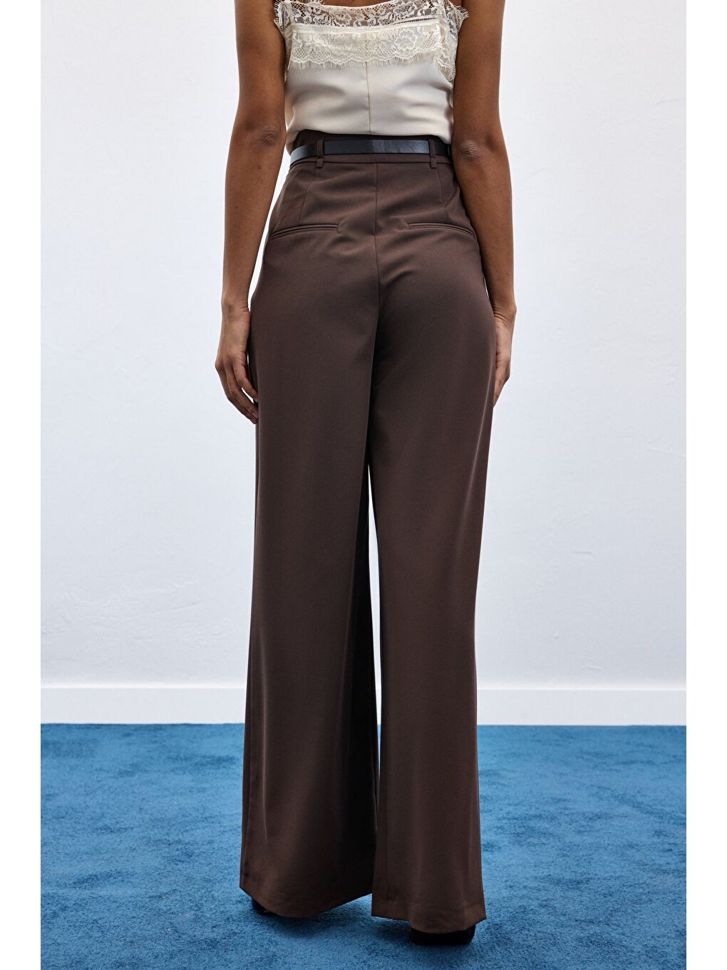 Kahverengi Lena Palazzo Pantolon - Kahve-7