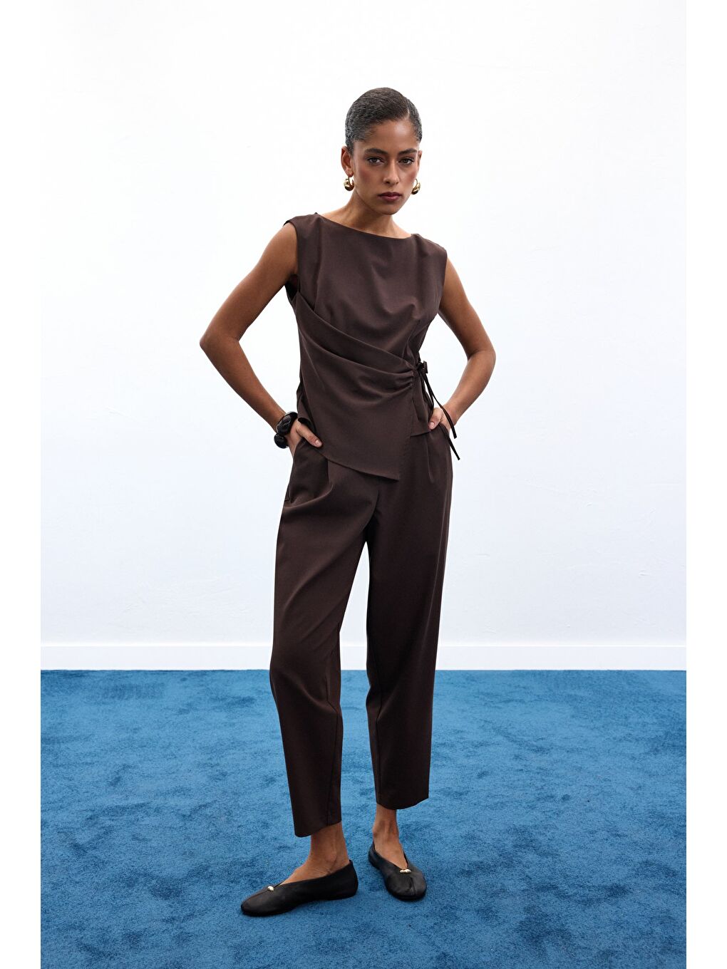 Kahverengi Lena Havuç Pantolon - Kahve