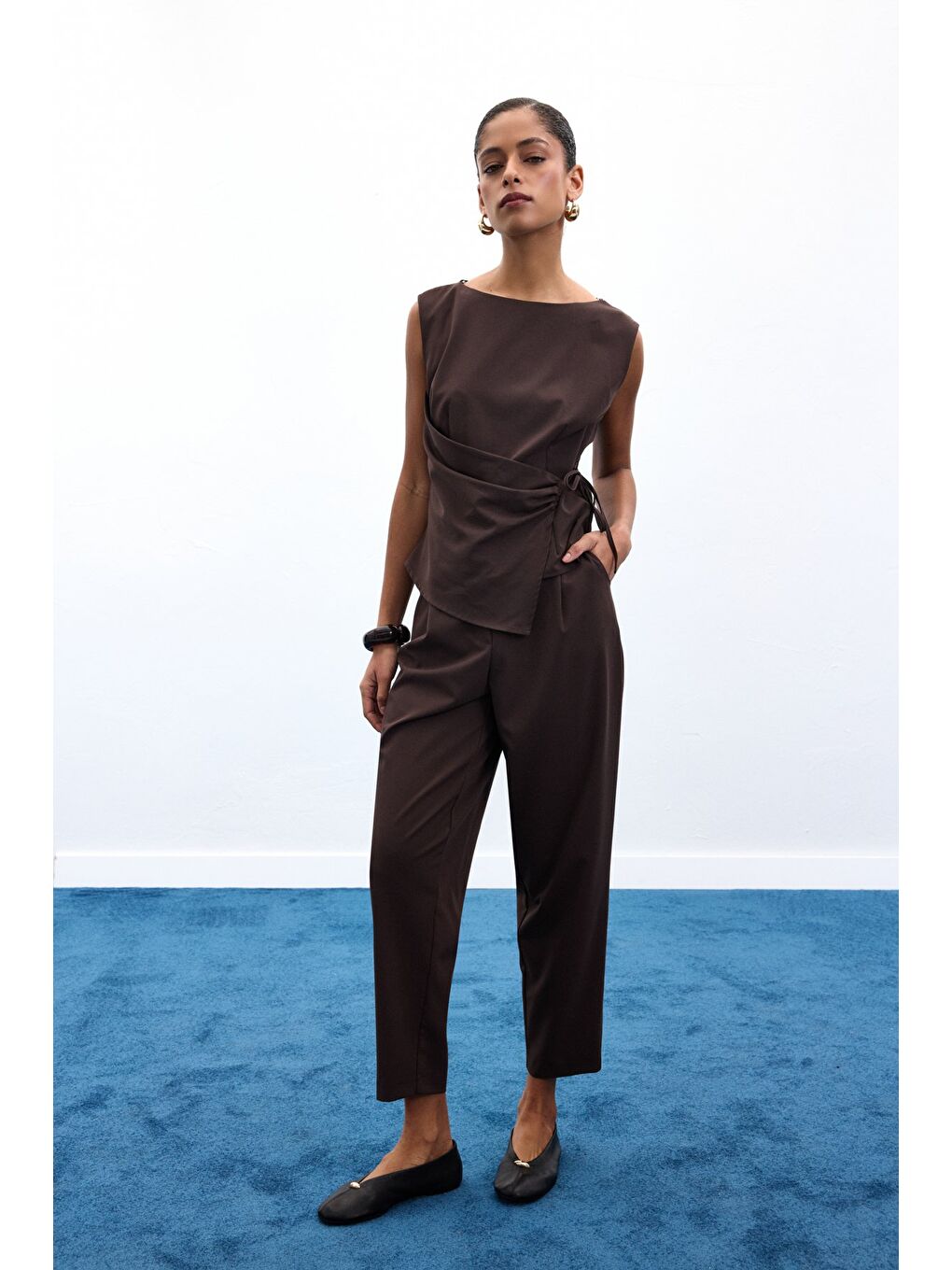 Kahverengi Lena Havuç Pantolon - Kahve-1