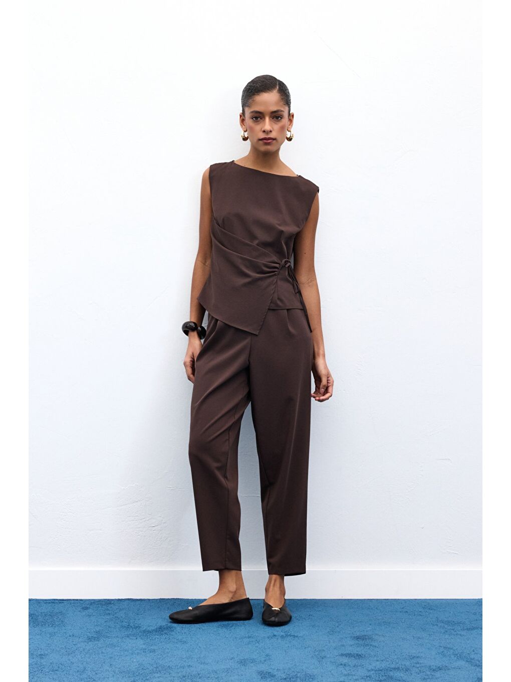 Kahverengi Lena Havuç Pantolon - Kahve-2