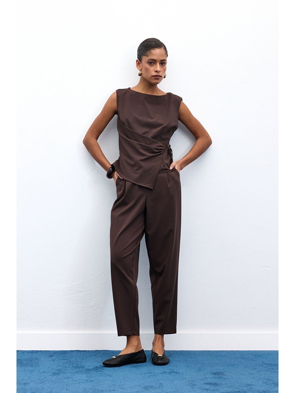 Kahverengi Lena Havuç Pantolon - Kahve-3