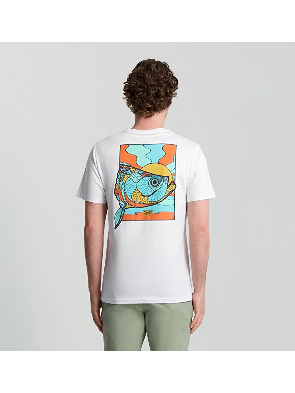 Beyaz CSC M Pfg Tarpon Shine SS Tee Erkek Kısa Kollu Tişört CS0420-1