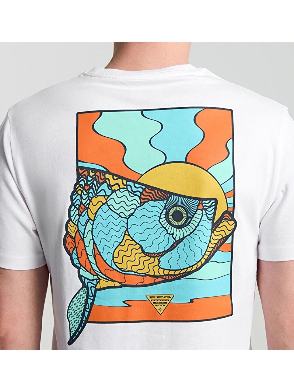 Beyaz CSC M Pfg Tarpon Shine SS Tee Erkek Kısa Kollu Tişört CS0420-3