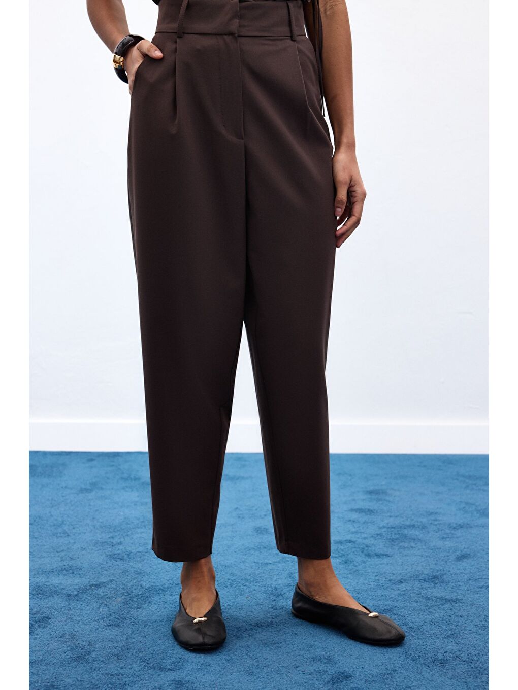 Kahverengi Lena Havuç Pantolon - Kahve-5