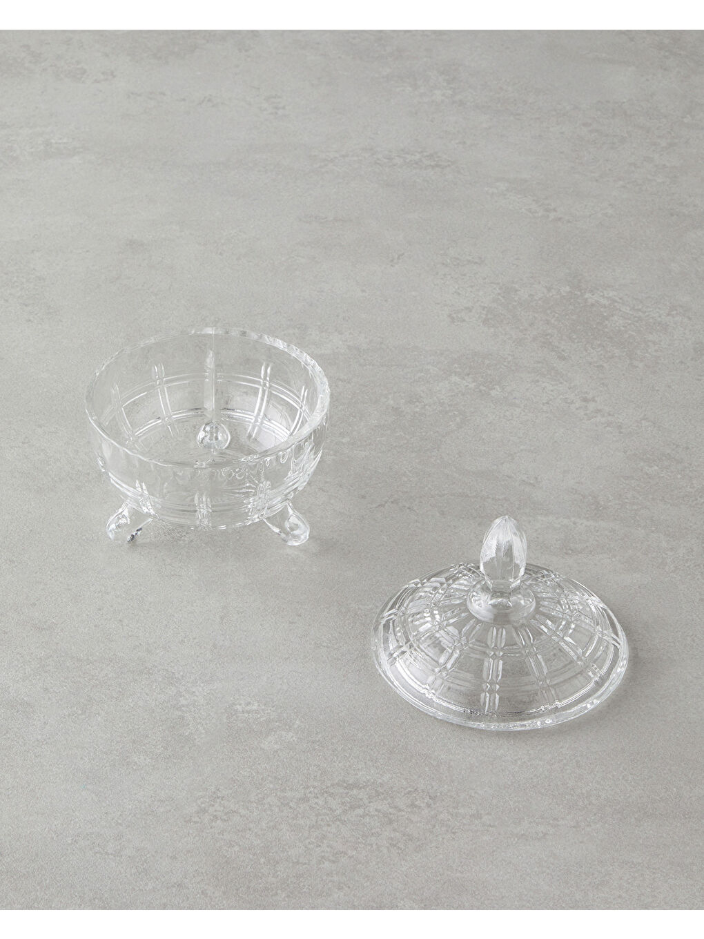 Renksiz Candessa Cam Şekerlik 12x10,5 cm Şeffaf-1