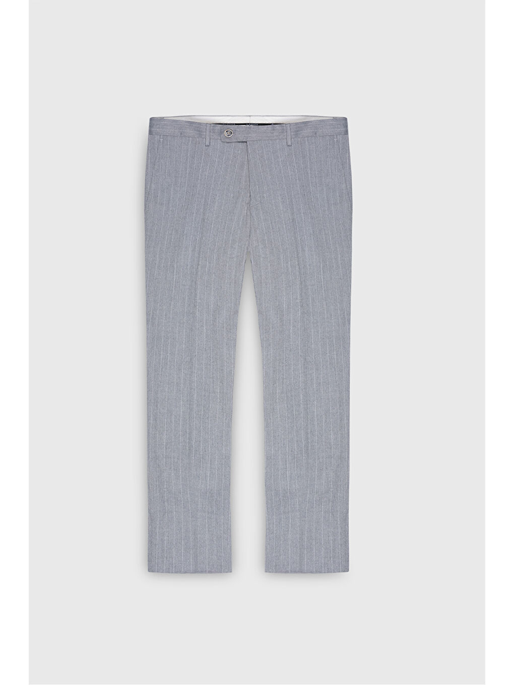 Erkek Gri Slim Fit Dar Kesim Kırlangıç Yaka Çizgili Kapak Cepli Esnek Takım Elbise-11