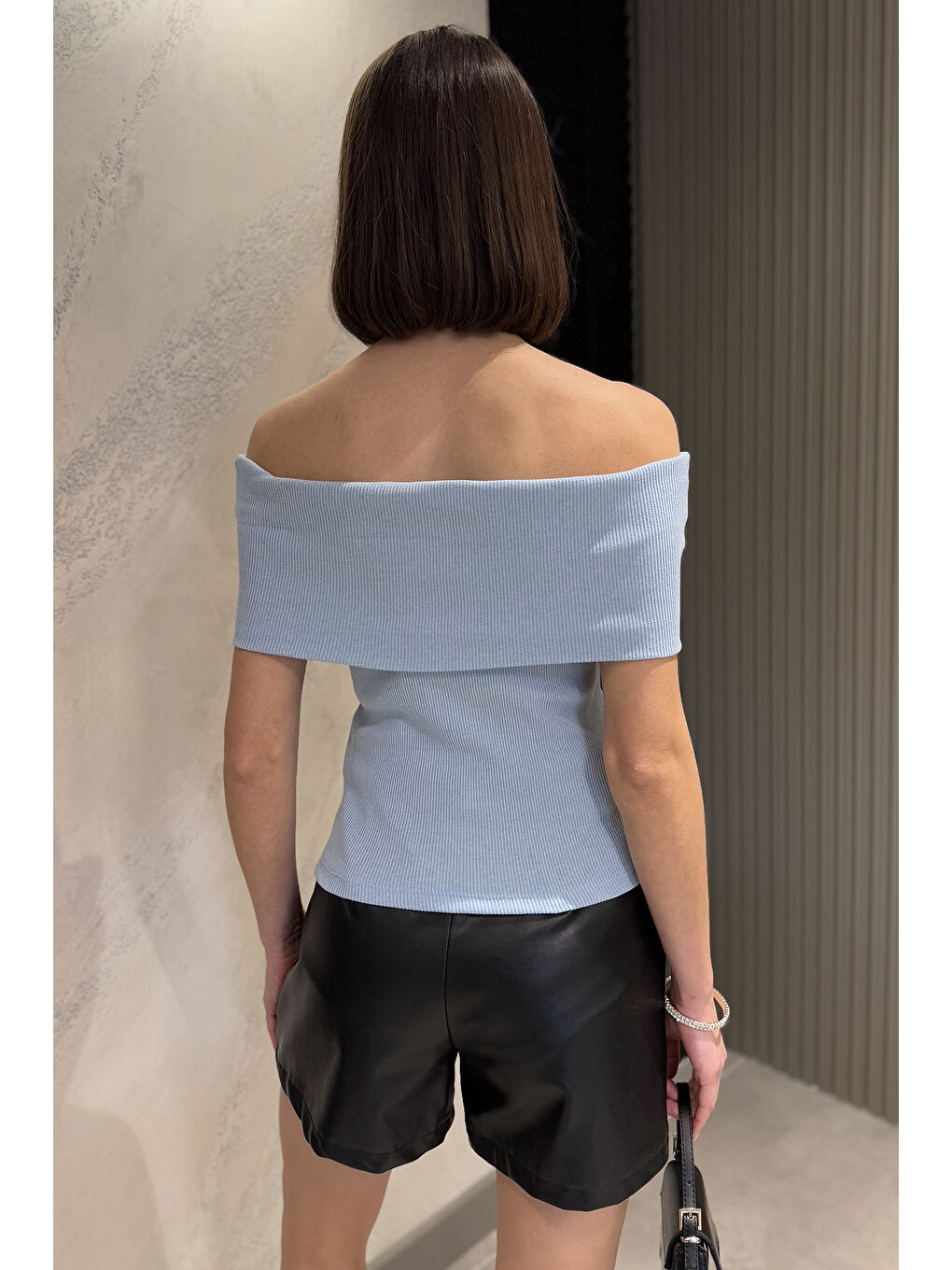 Mavi Kadın Madonna Yaka Kaşkorse Bluz-2