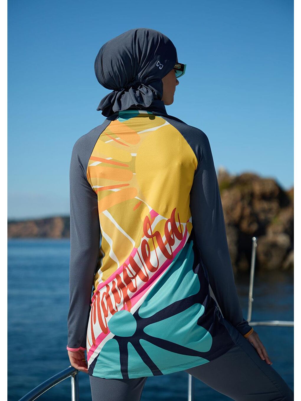 Antrasit Spor Mayovera Tesettür Mayo-1