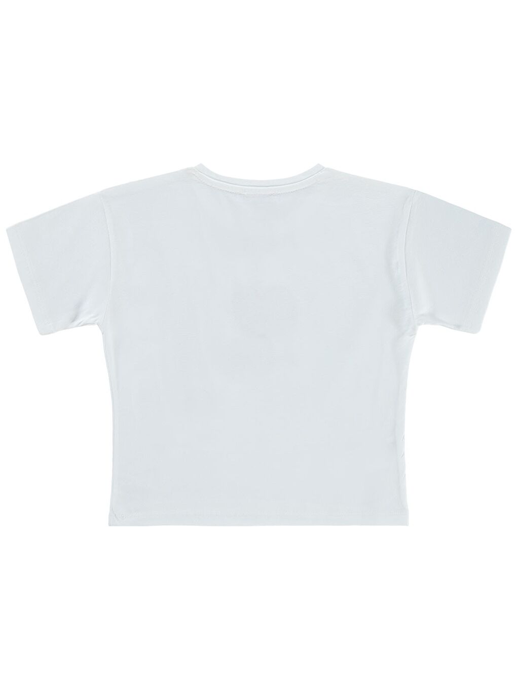 Girls Kalpli 4-9 Yaş Tişört - Kırık Beyaz-2