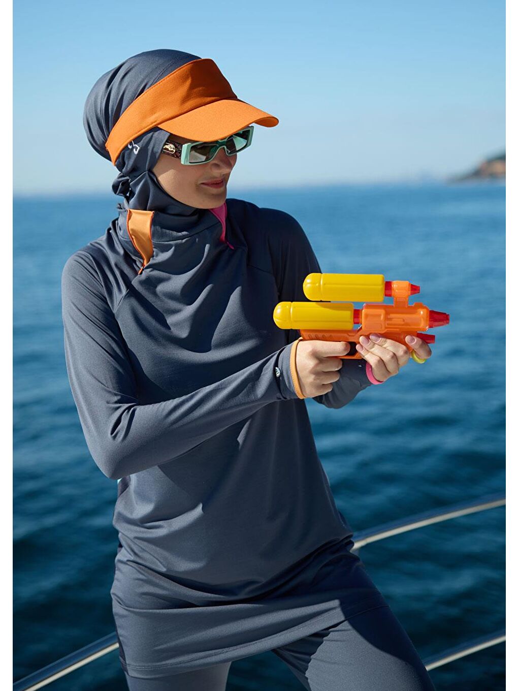 Antrasit Spor Mayovera Tesettür Mayo-3