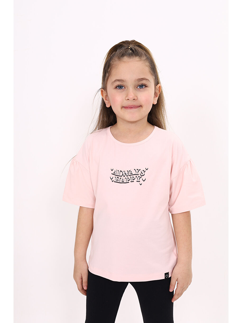 Pembe Kız Çocuk Baskılı Tişört