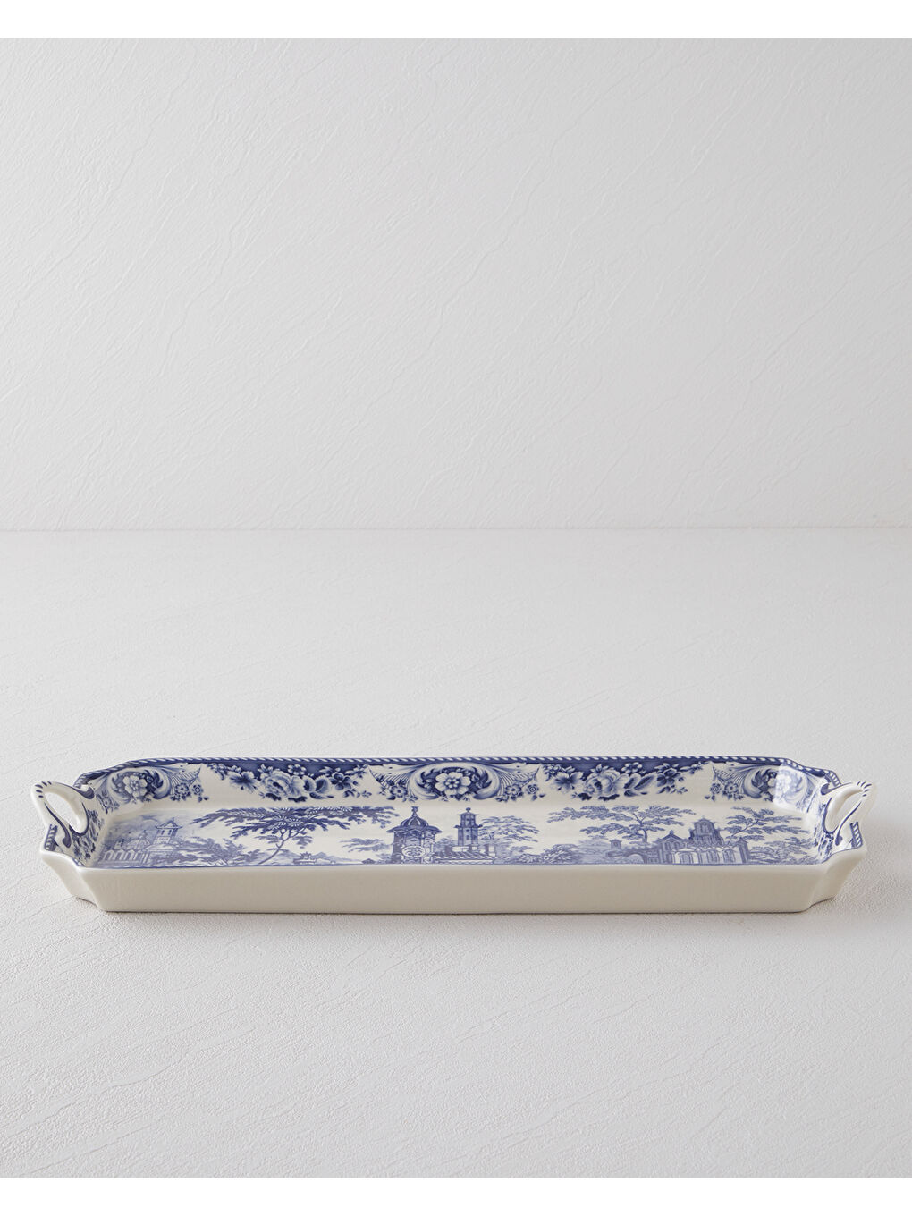 Preston Stoneware Kayık Tabak 38 cm Bordo