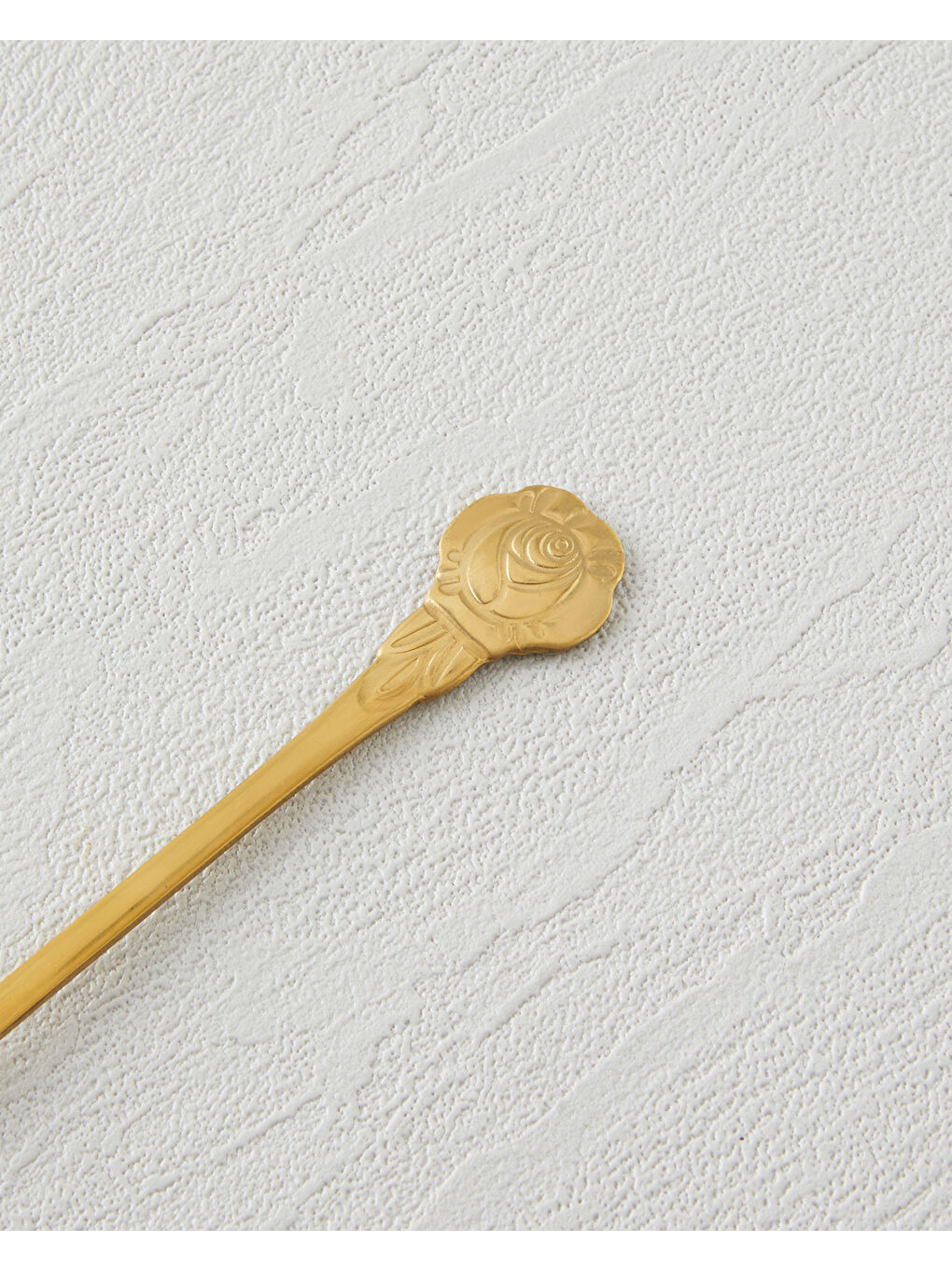 Sarı Flora Paslanmaz Çelik Çatalı 4 Parça Gold-2