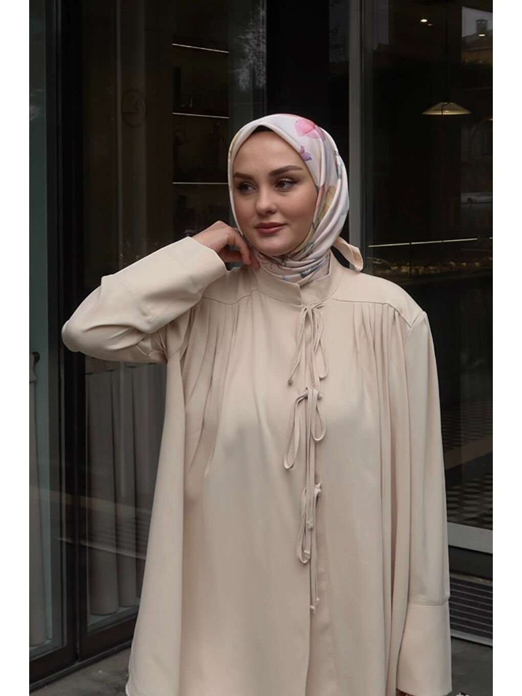 Sarı Twill İpek Eşarp Hera-2
