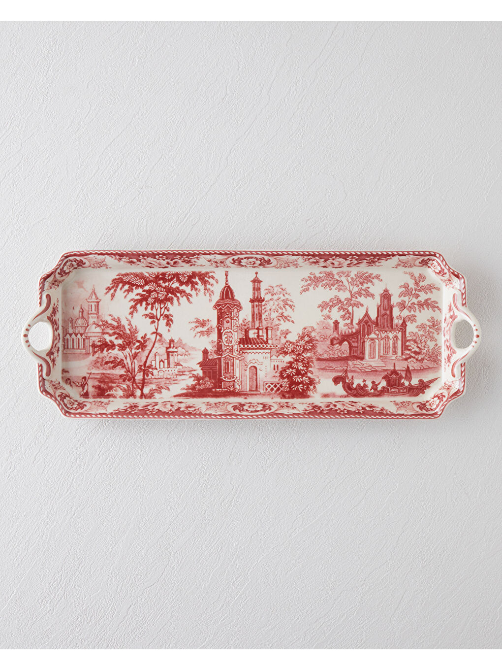 Preston Stoneware Kayık Tabak 38 cm Lacivert-1