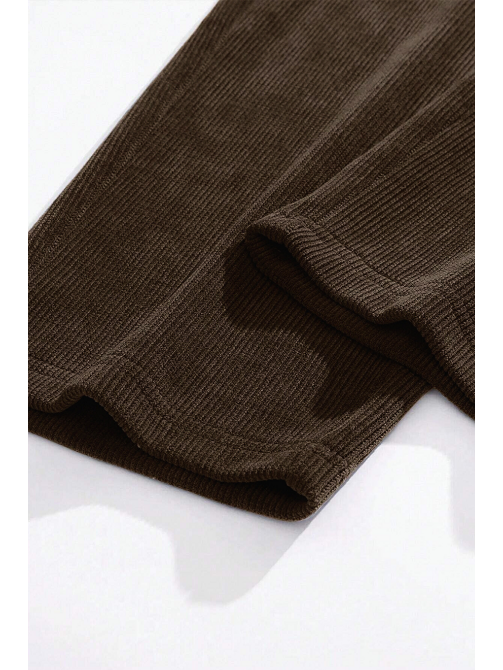 Kahverengi GENIUS Erkek Pantolon Fitilli Kadife Bol Paça Oversize Pantolon-2