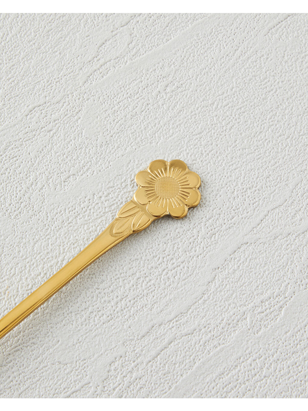 Sarı Flora Paslanmaz Çelik Çatalı 4 Parça Gold-3