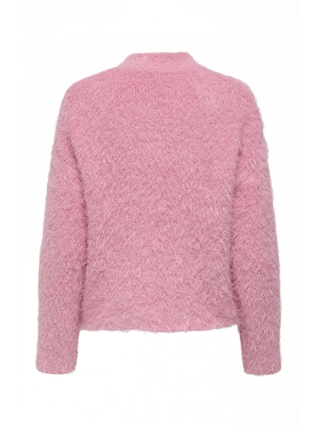 Pembe Onllulu Regular Fit Bisiklet Yaka Örme Kadın Kazak 15350651-1