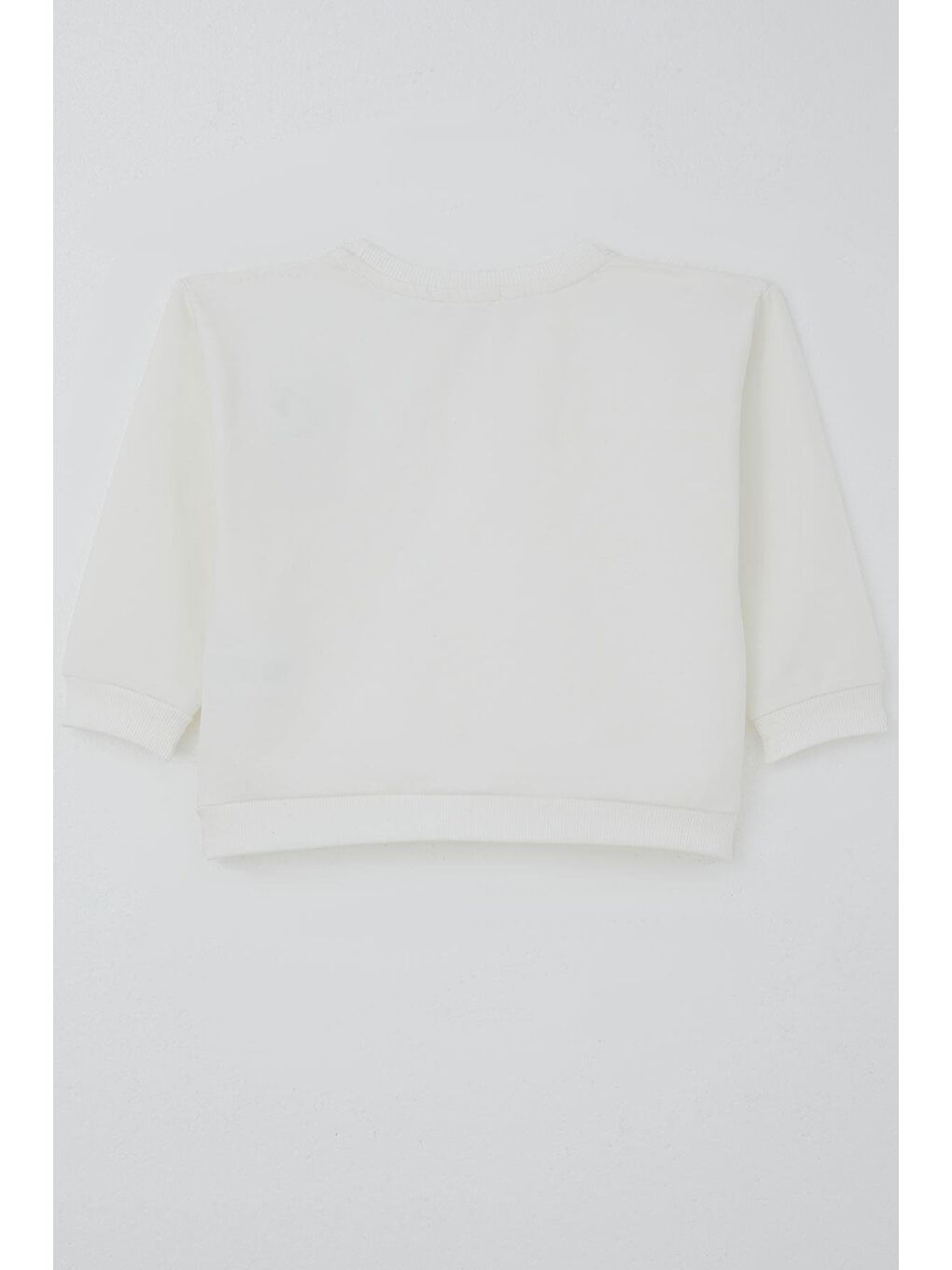 Kız Çocuk Sweatshirt Mutlu Bulut & Sevimli Civciv Aksesuar Detaylı Ekru (2-6 Yaş)-4