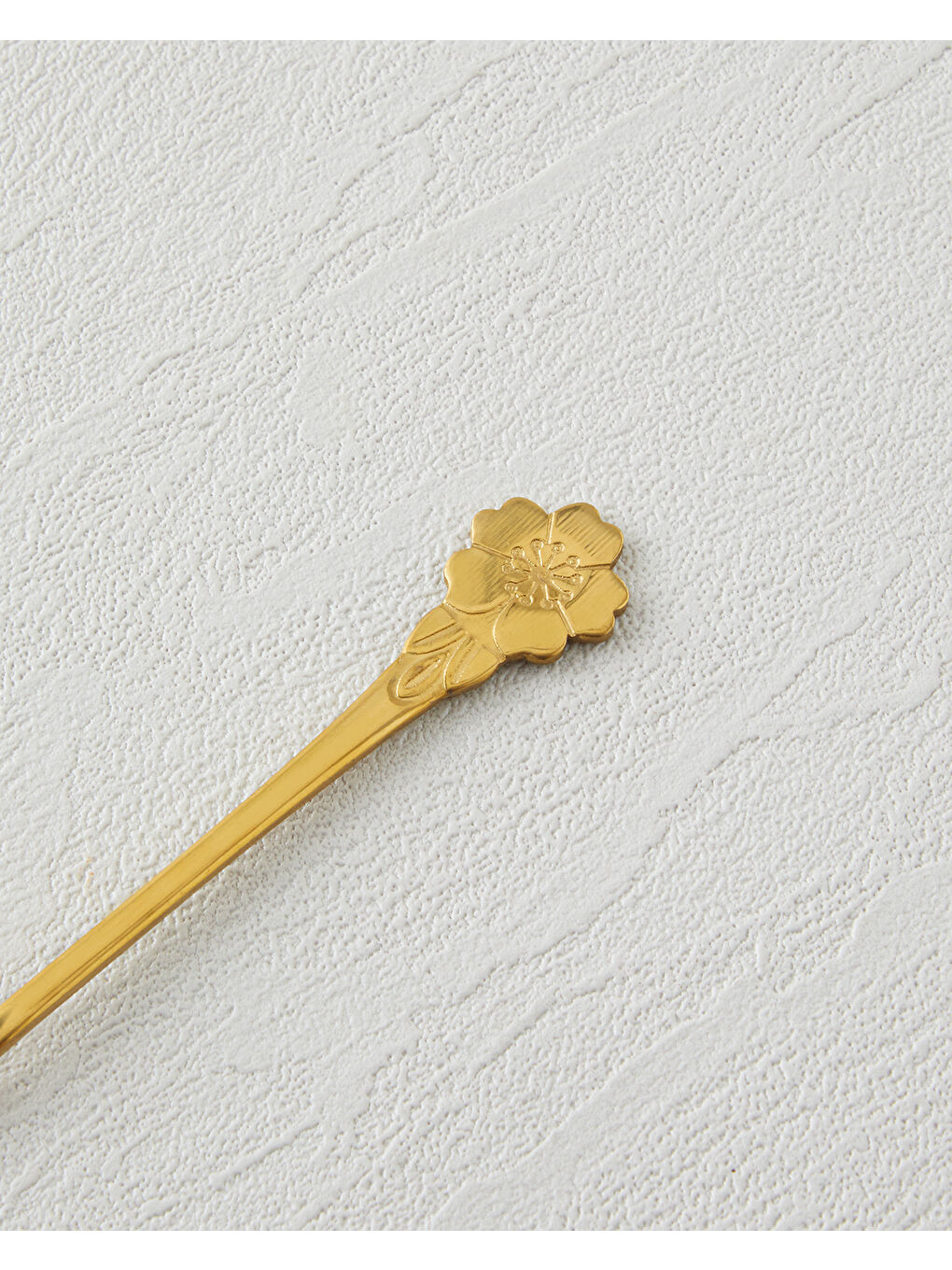 Sarı Flora Paslanmaz Çelik Çatalı 4 Parça Gold-4