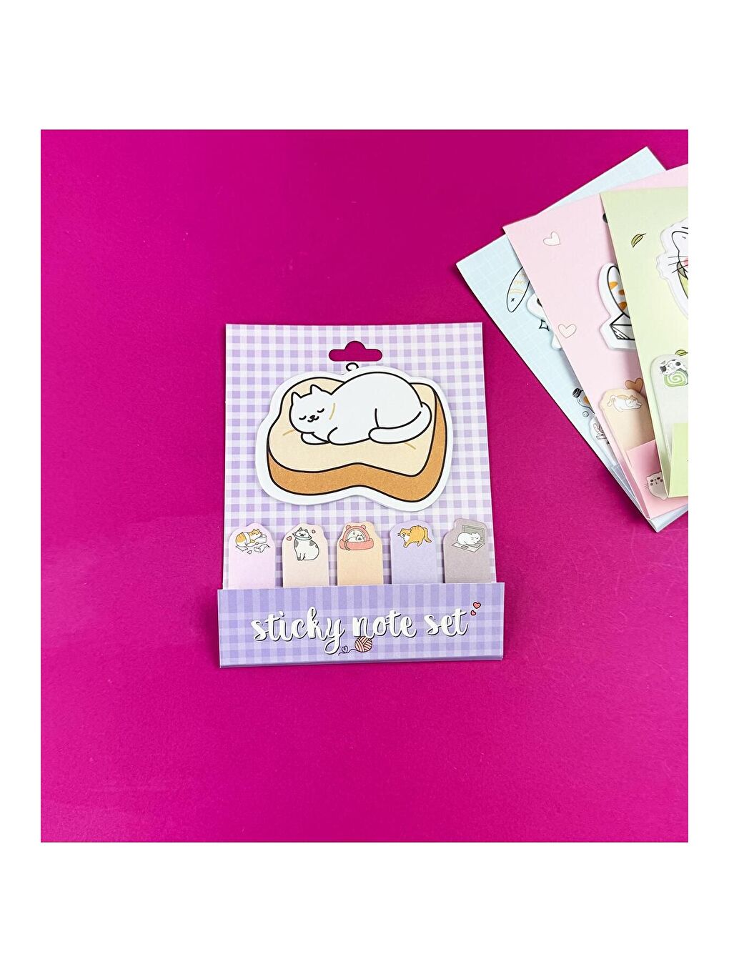Sevimli Kedi Tasarımlı Post it-1
