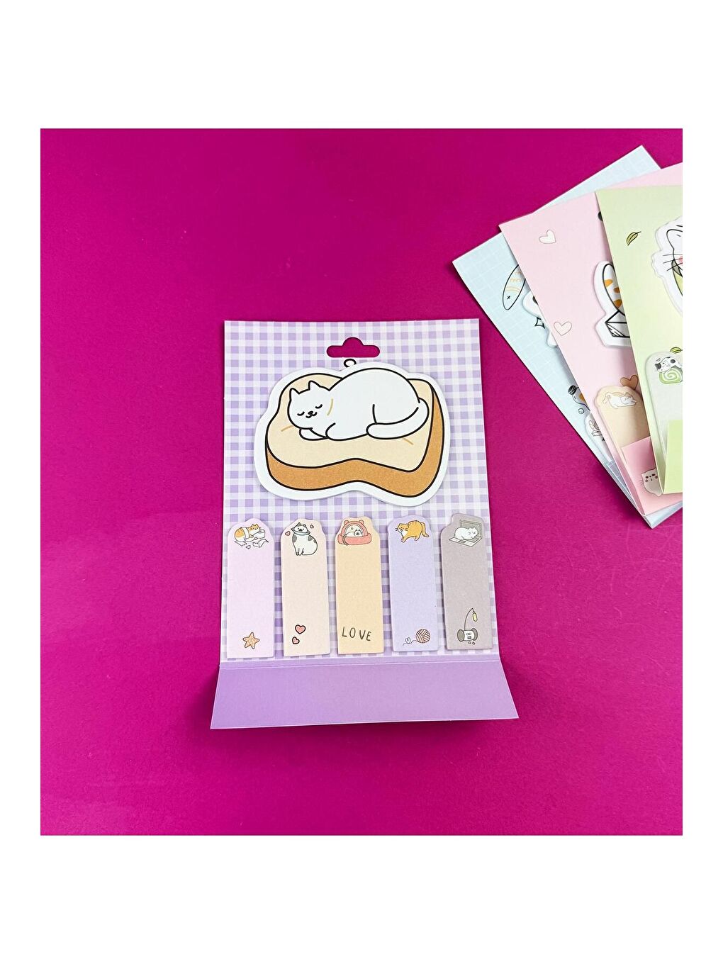 Sevimli Kedi Tasarımlı Post it-2