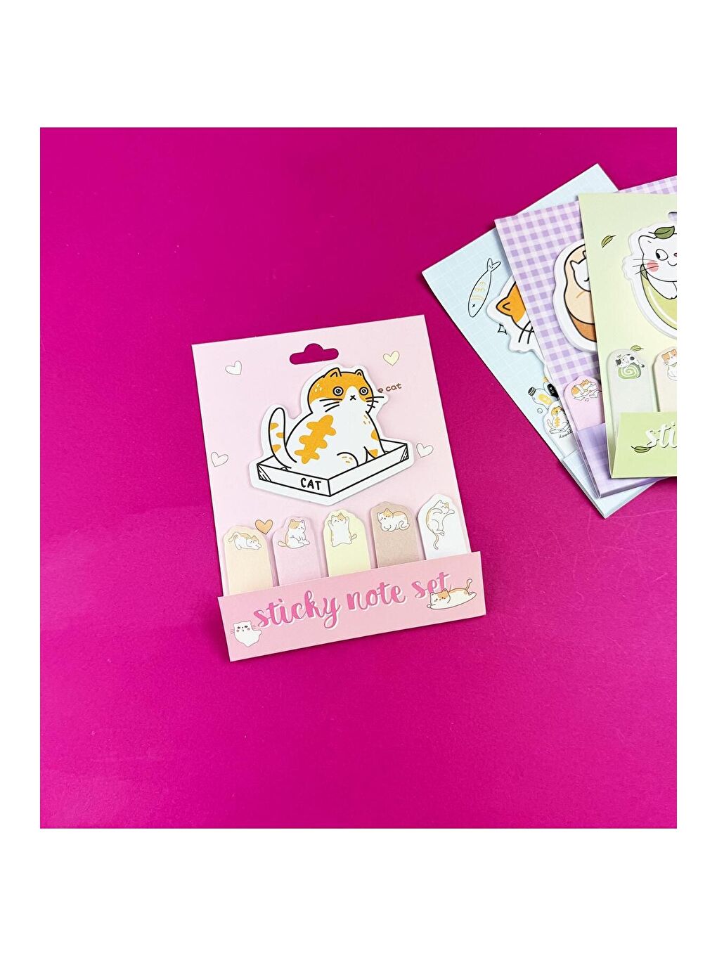 Sevimli Kedi Tasarımlı Post it-5